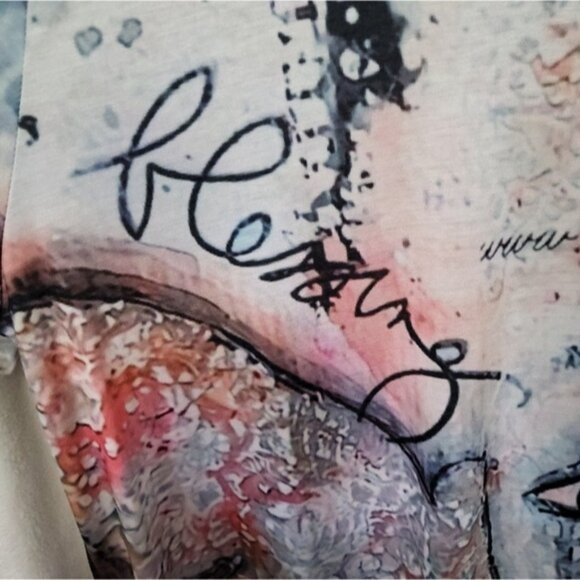 Pixie Lady XL Lounge Graphic Dress Art to Wear - Picture 5 of 7